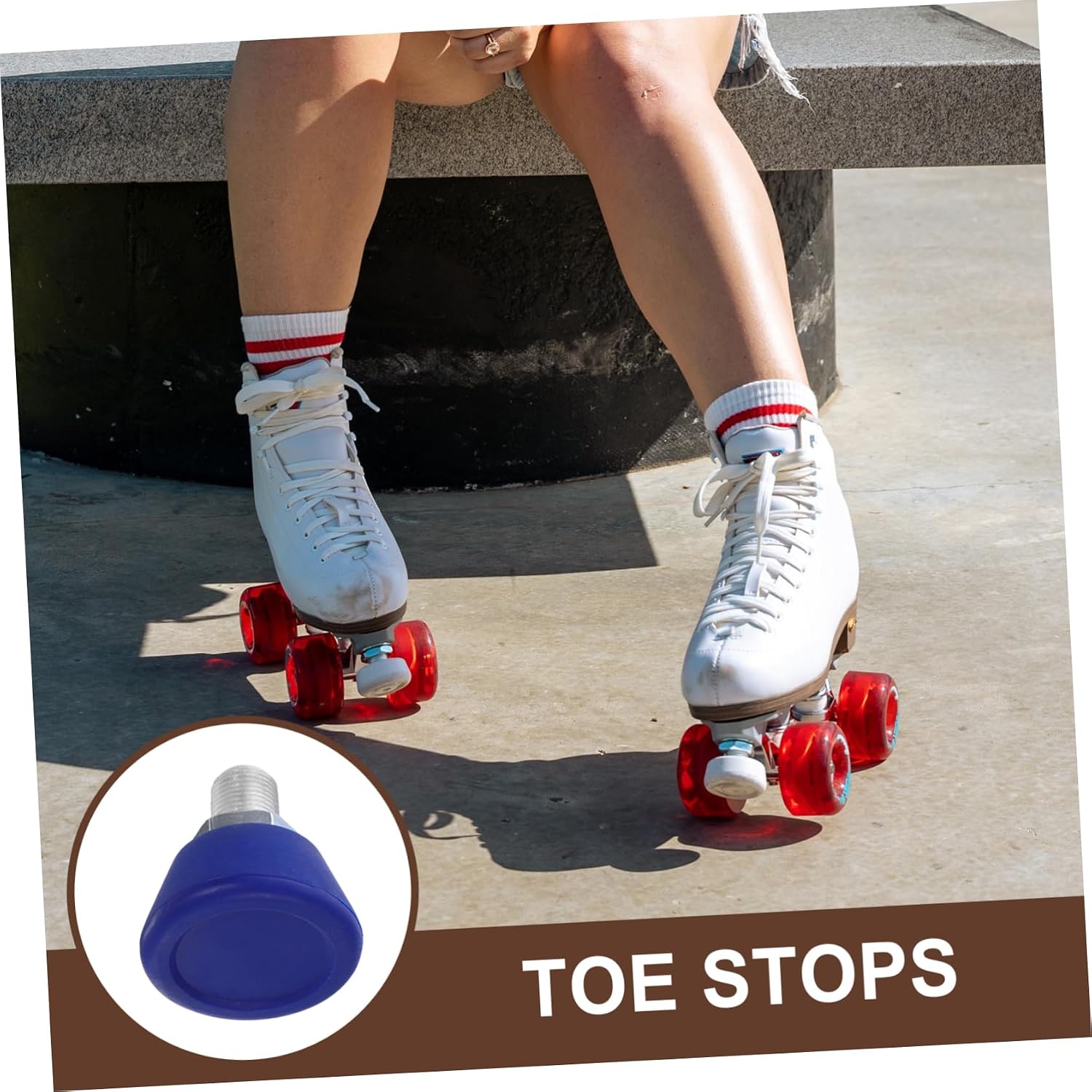 Repairing Roller Skate Toe Stopper Brake Pad for Men Women Easy Install Jam for Roller Skates Lightweight Non-Marking