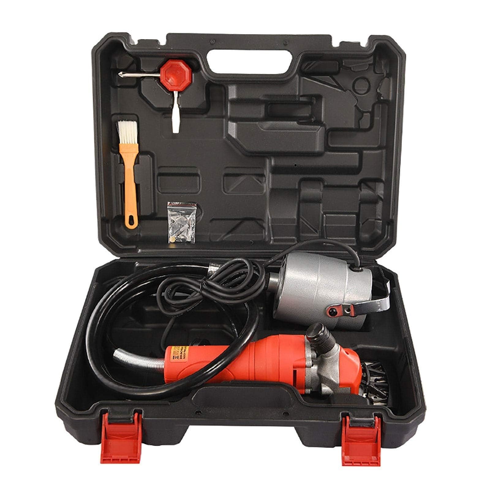 Tosatrice elettrica Professionale, Forbici for la toelettatura del Bestiame da Fattoria for la rasatura della Lana di Pecore, bovini e Animali da Fattoria, Rosse