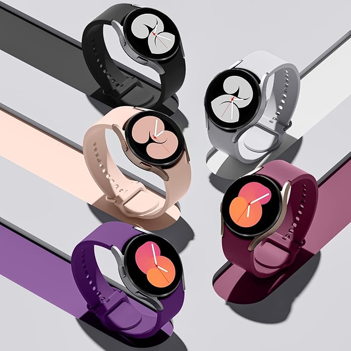 Lerobo 5 Pack Correas para Galaxy Watch 7/6/5/4 20mm Silicona miniatura 9