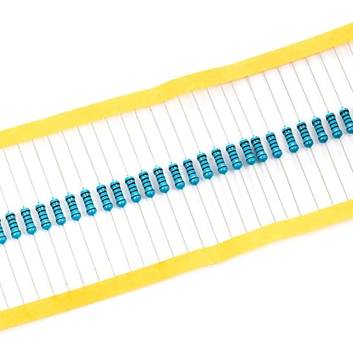 Vista 64 de Chanzon 100pcs 1/2W (0.5W) 100 Ohmios Resistencia fija de película metálica Ohmios 0.01 ±1% Tolerancia 100R MF Resistencias de orificio pasante