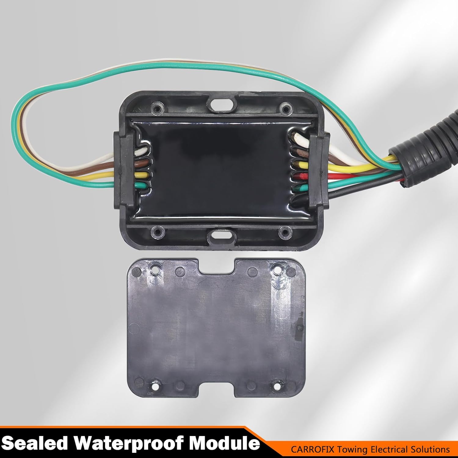 Replacement Vehicle Side Custom Tow Wiring Harness with 7-Way Blade Trailer Connector, w/Circuit Protected Module, Compatible with Honda Pilot 2012-2015