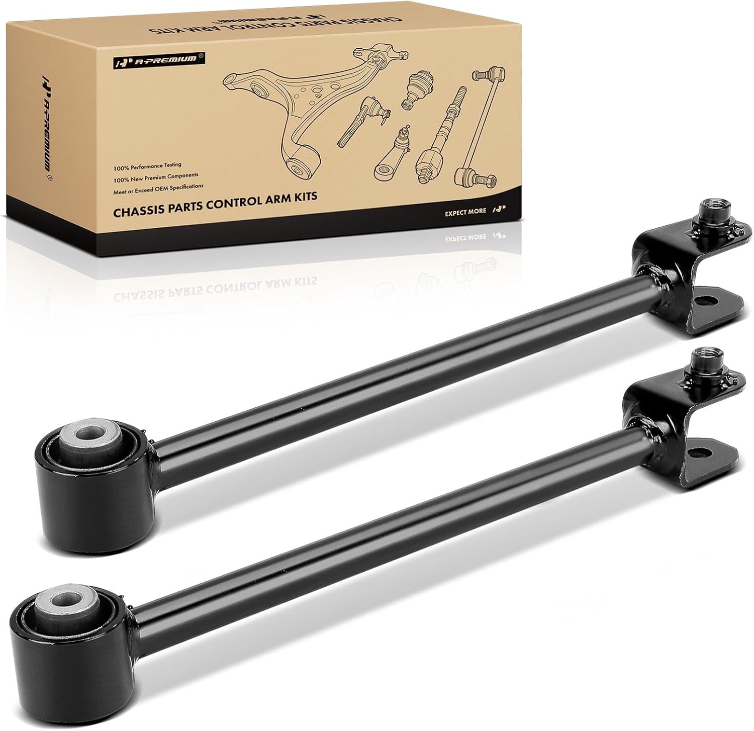 A-Premium 2 x Rear Suspension Trailing Arm, with Bushing, Compatible with Honda Accord 2013 2014 2015 2016 2017
