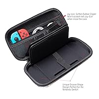 Vista 6 de Lokigo Carry Case Compatible for Nintendo SwitchSwitch OLED, Protective Travel Carrying Case Boys Girls with 16 Game Card Slots for Console &
