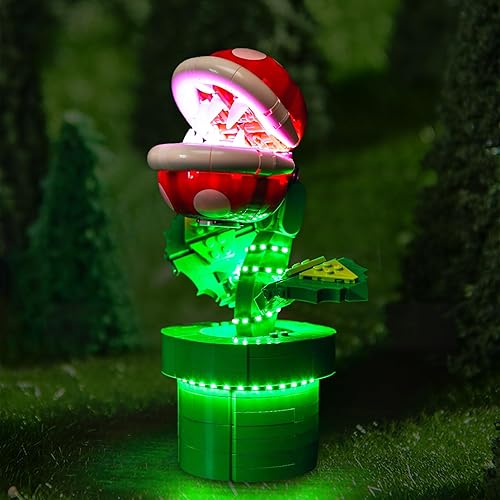 Miniatura 4 de Kit de luz LED mejorado para Lego Piranha Plant Building Set, compatible con LEGO 71426, divertida idea de regalo para adultos (modelo no incluido)