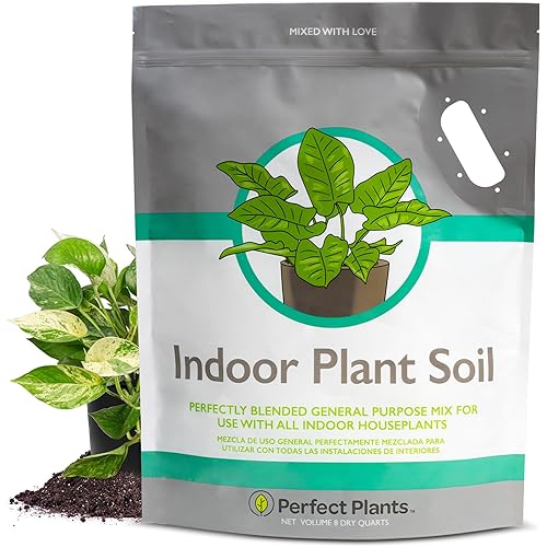 Perfect Plants Indoor Plant Soil 8qt | Perfectly Balanced Potting Mix | Gardening Substrate for All Varieties of Live houseplants