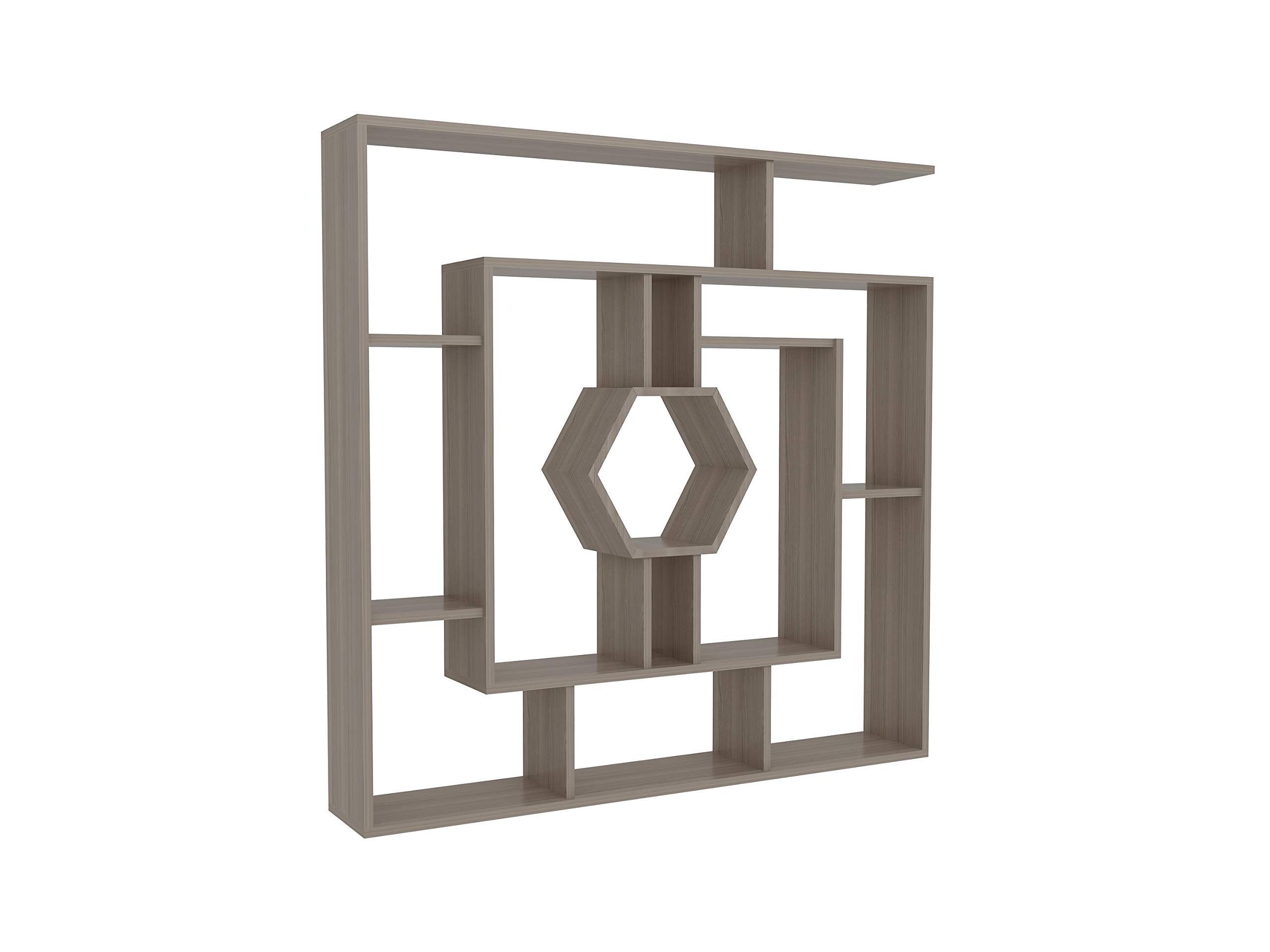 DECOROTIKA 53" Labrina Geometric Bookcase for Home & Office (Cordoba)
