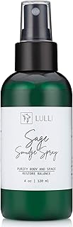 Lulli White Sage Smudge Spray- for Negative Energy Cleansing & Stress Relief, Smokeless Alternative to Herb Bundle Smudging