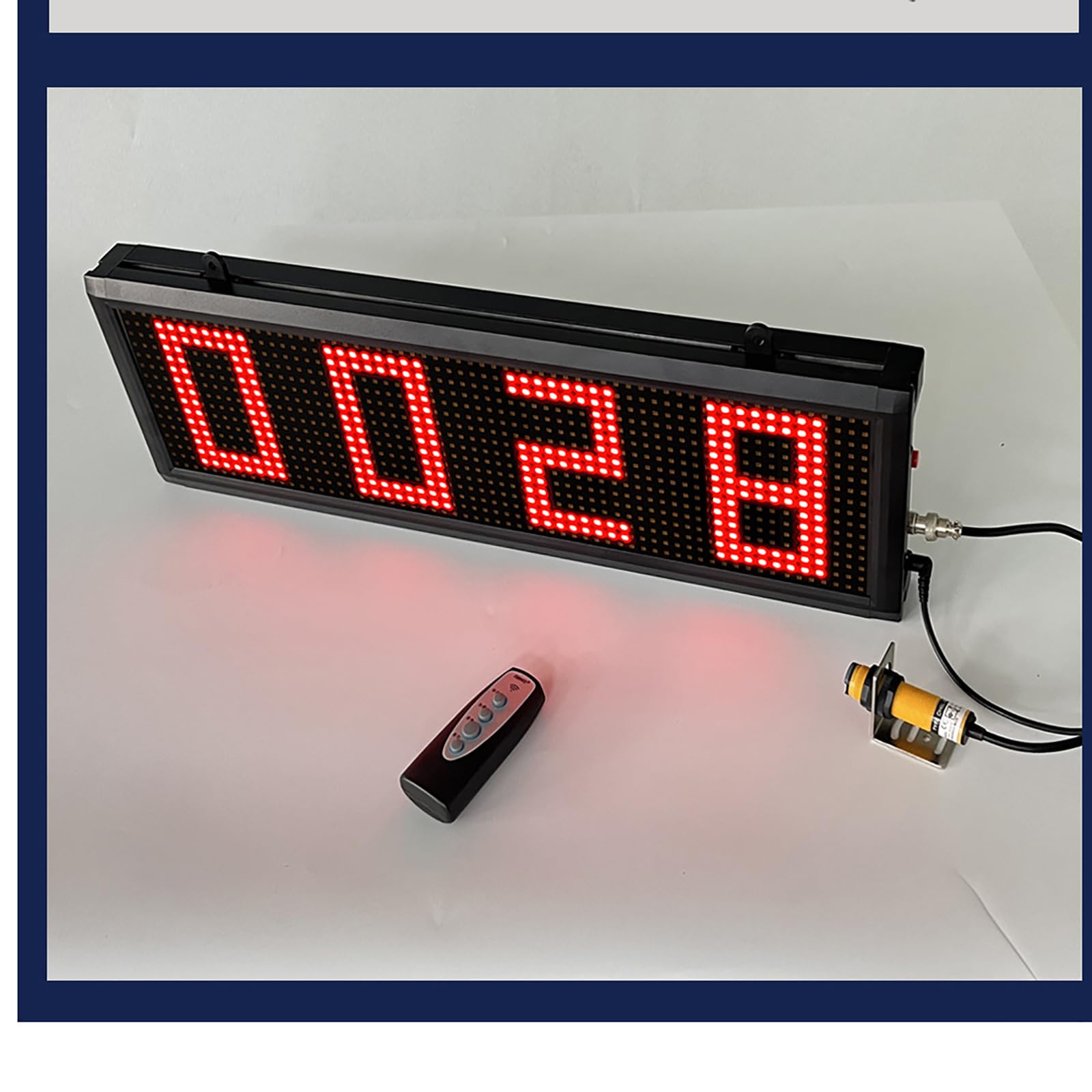 Contador digital LED con sensor de visualización automática, memoria de corte de energía para producción y conteo de piezas