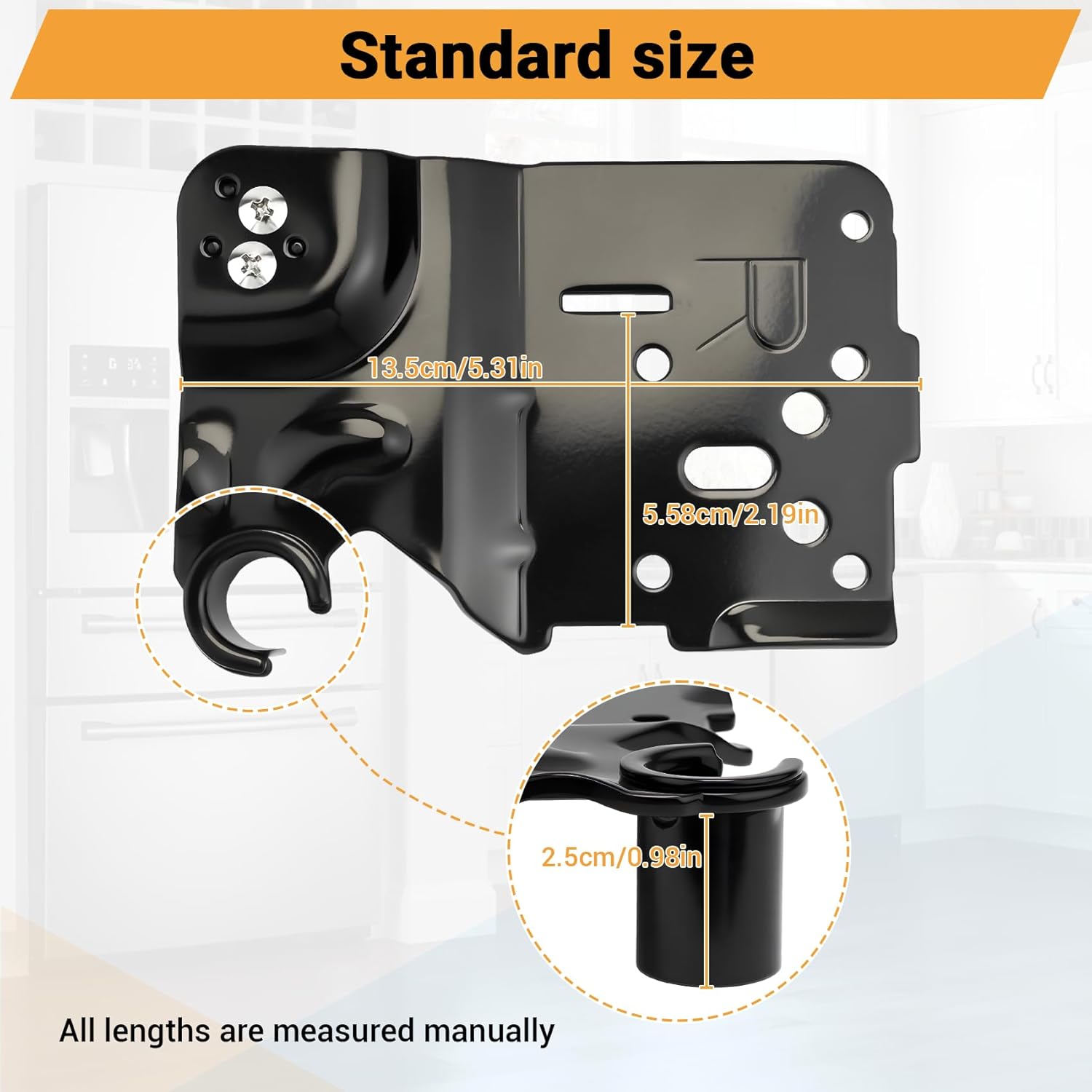 DA97-12574A Upper Right Hinge Assembly Compatible with Samsung RF28HMEDBSR RF28HMEDBWW RF28HMEDBBC RF24FSEDBSR etc Refrigerator (Some Models), Replace Number: 3447596 AP5620920 PS4176618 etc