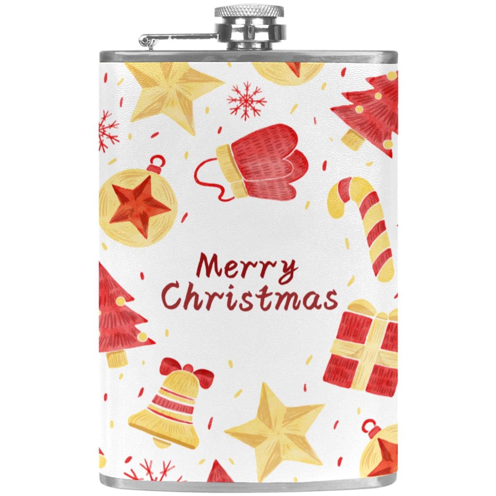 Cadeau de Noël flasque pour liqueur et son entonnoir pour les fêtes de fin d'année