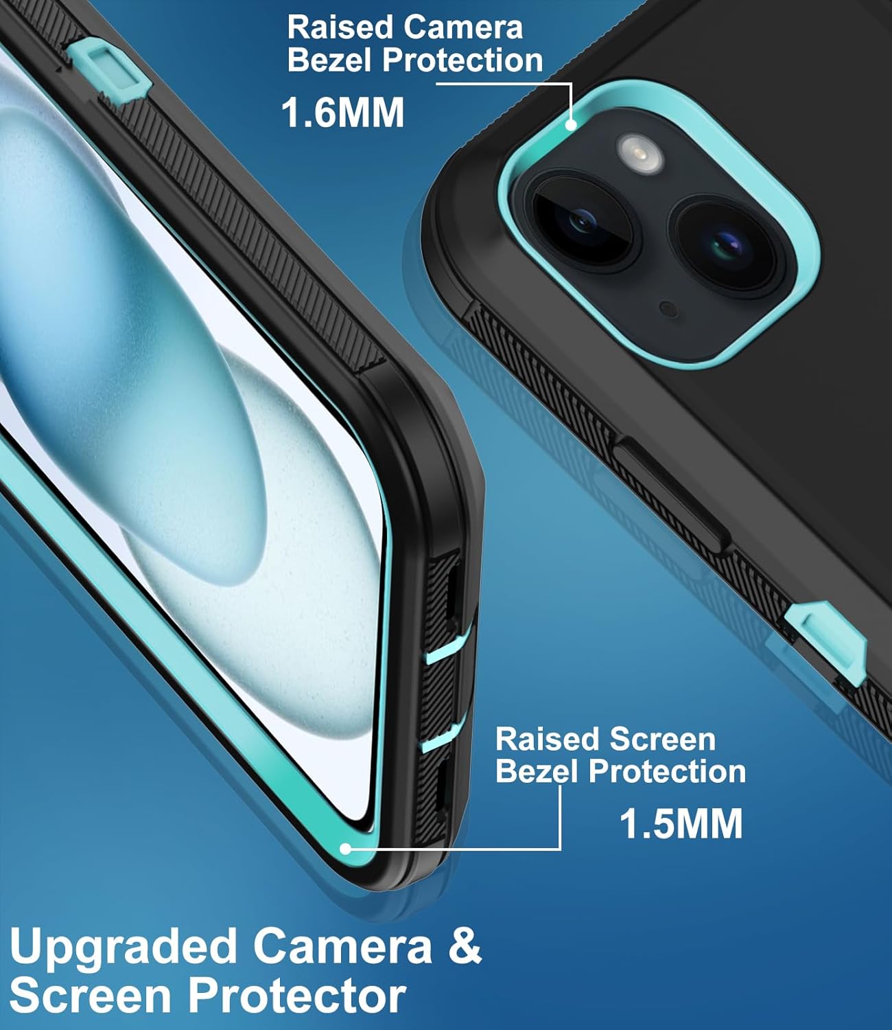 for iPhone 15 Plus Case, with Built in Screen Protector Heavy Duty Drop Protection, Full Body Rugged Shockproof Dust Proof Protective Phone Cover for Apple iPhone 15 Plus 6.7” - Image 4