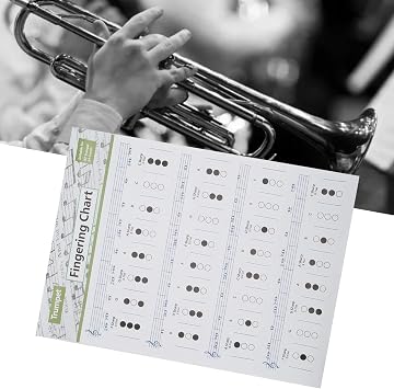 Trumpets Note Reference, Trumpet Chart Fingering Practice Scale Poster for Home(Trumpet Chord Chart (Large Size))