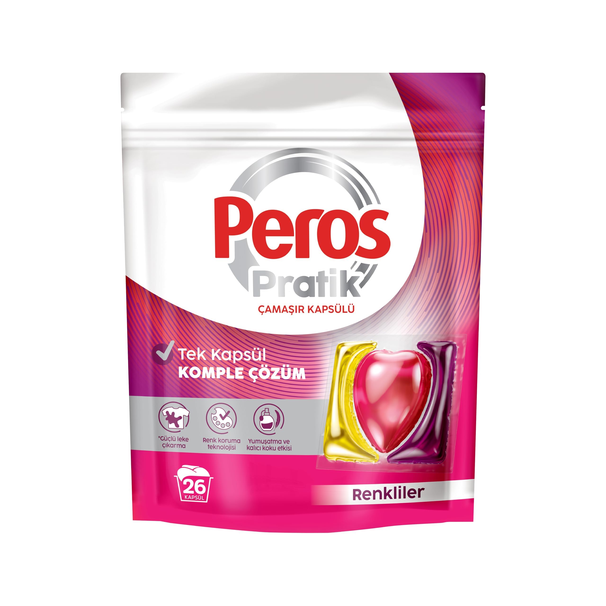 PEROS Pratik Renkliler 26'lı Çamaşır Kapsülü