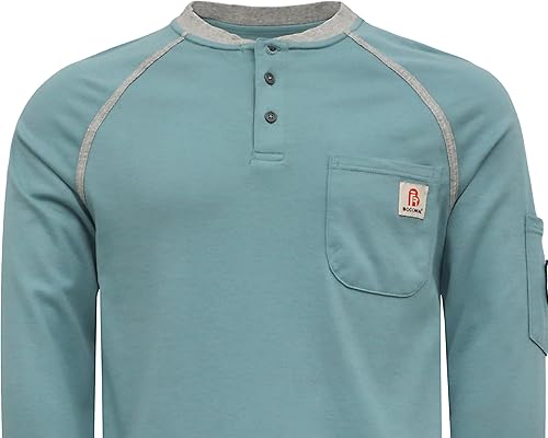 Miniatura 16 de BOCOMAL FR Shirts - Camisa ligera de 5.5 onzas de manga corta y resistente al fuego/ignífuga Gris jaspeado,Gris jaspeado oscuro,marino,Gris,Rojo