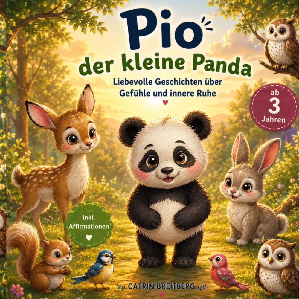 Pio der kleine Panda: Liebevolle Geschichten über Gefühle und innere Ruhe für Kinder ab 3 Jahren inkl. Affirmationen