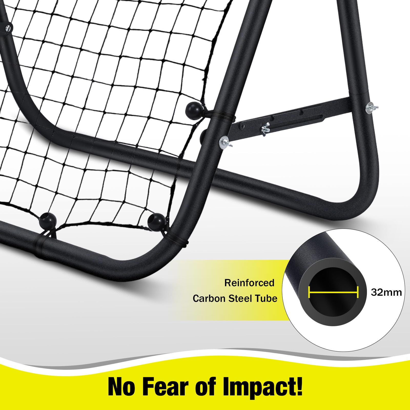 Soccer Rebounder Net With Adjustable Angle – Portable Football Training Aid For Backyard & Park