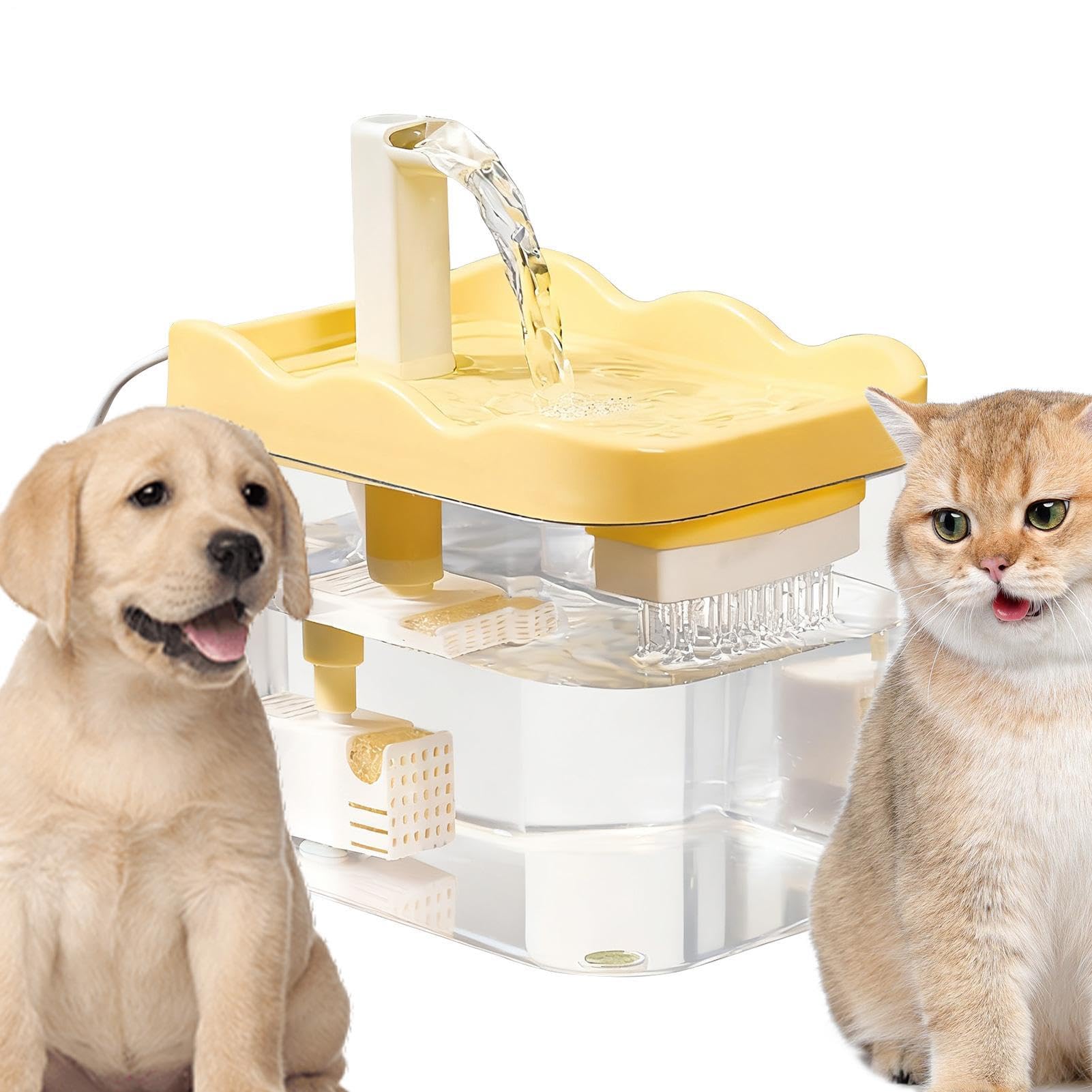 Fuente de agua para gatos inteligente con bomba silenciosa de gran capacidad