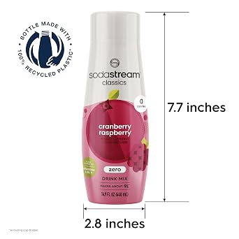 SodaStream Cranberry Raspberry Zero Calorie, 440ml 4-Pack