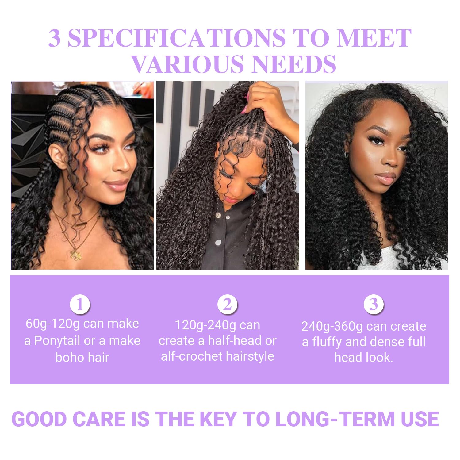 Sterly Burmese curly Crochet human hair for Black Women 120g Miracle Konts Crochet Human Hair Bundles 16 Inch Pre-Separated Feather Crochet Hair Premium Reusable Natural Black