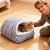 Cat House, Small Dog And Cats Tent, 30x30x20cm Kitten Tents, Soft Kitten Beds, Washable Pets Bed Cave, Enclosed Cat Bed, Foldable Cats Houses, Pet Tent Cave, Enclosed Catbed For Indoor House,