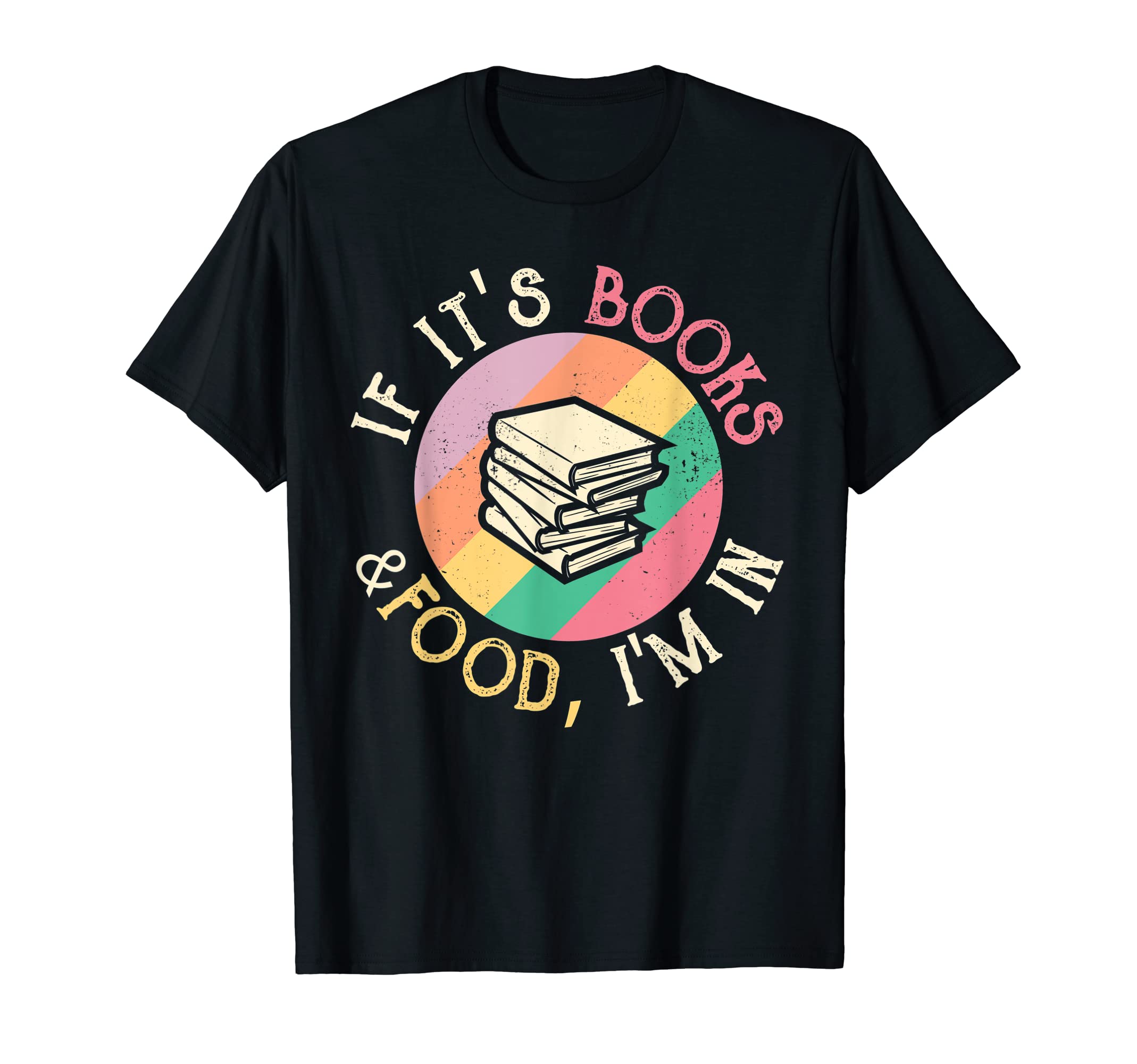 Reading Nerds - Funny Book Lovers Teez Store.Books & Food Funny Librarian Reading Book Lovers Bookworm T-Shirt