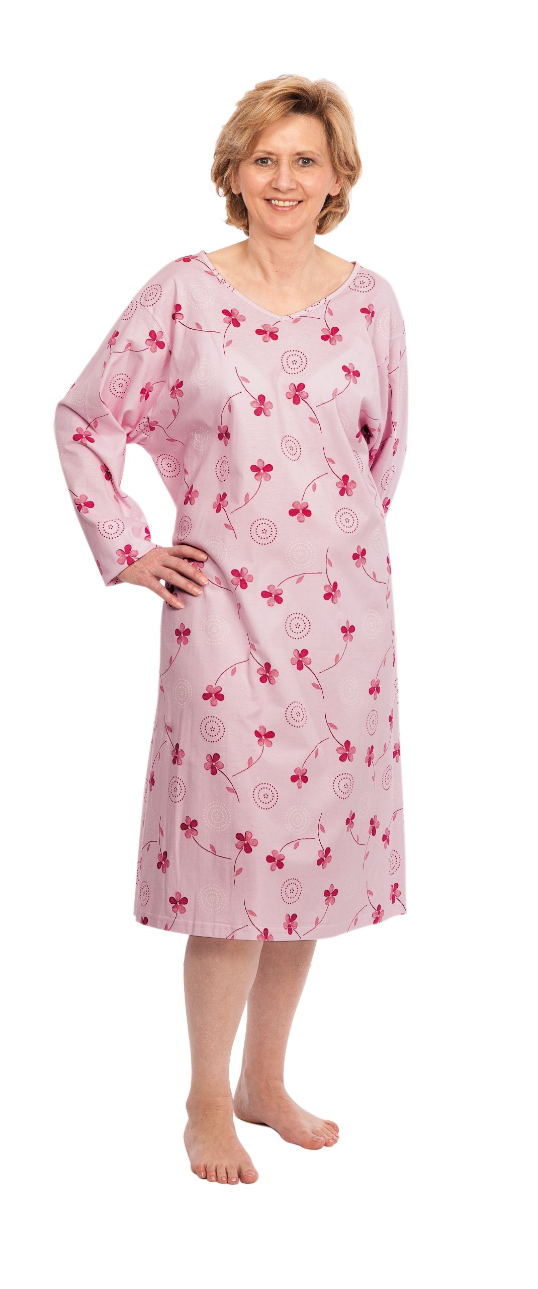 Suprima 4 – 070 – 038 Manga Larga bata de hospital, tamaño S/M, Rosa