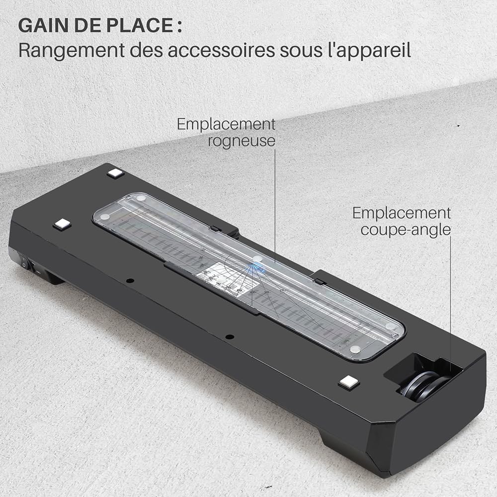 Waytex Plastifieuse A3 A4 A5 A6 Pro Ultra Rapide Plastification à Chaud et à Froid 2x250 microns Température Réglable