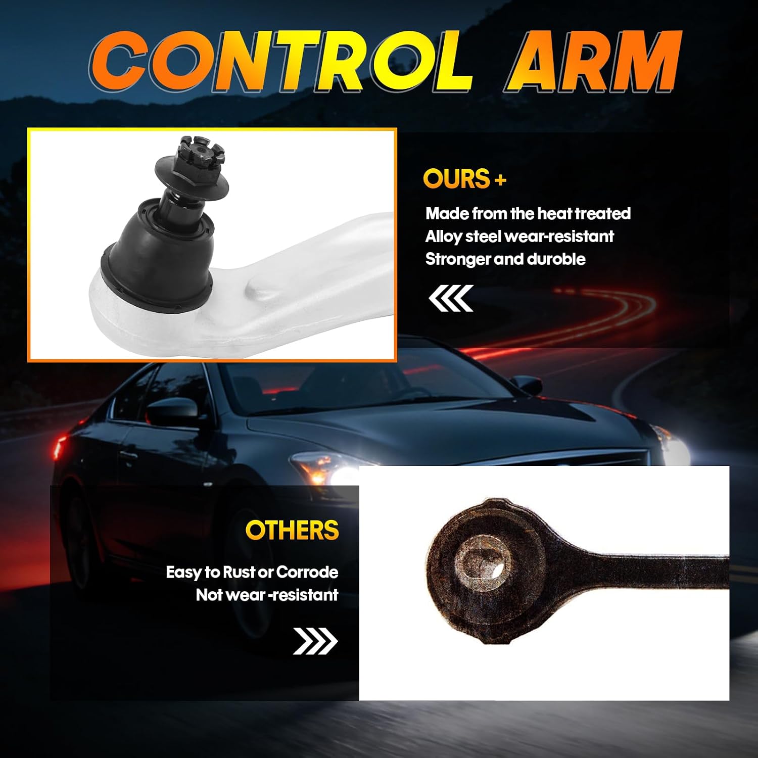 4Pcs Front Lower Control Arm Stabilizer Sway Bar End Link for 2015-2018 Nissan Altima, 2016-2023 Maxima, Replace # K622839 K622838 K750094 K750095