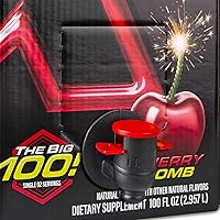 Vista 3 de XMODE Extra Strength Energy Shots on Tap - Sabor a bomba de cereza, sin azúcar, 150 mg de cafeína por oz, B12, 100 porciones (1 onza), dispensador