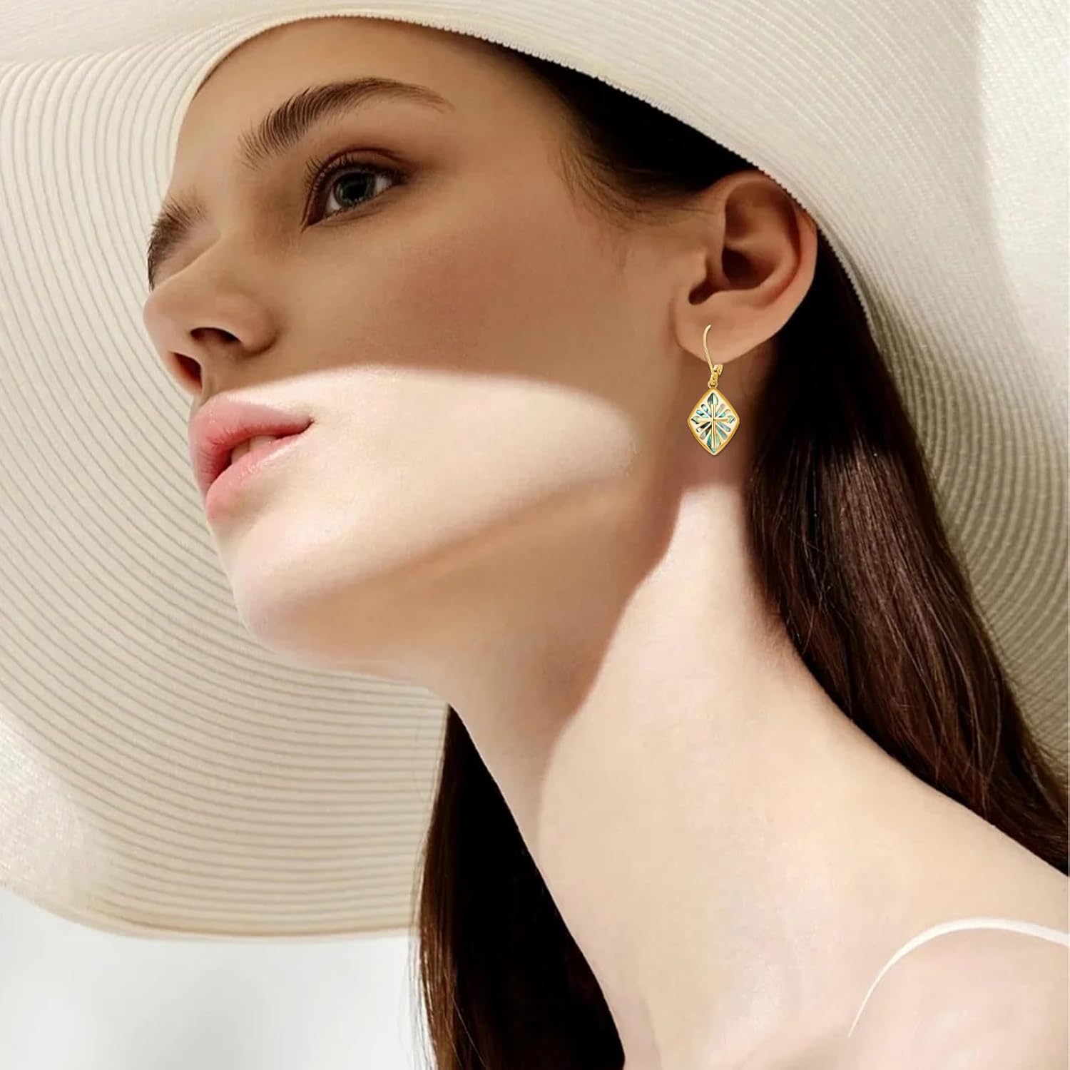 Cross Earrings for Women Sterling Silver Abalone Shell Cross Dangle Earrings Lever Back Drop Earrings Religious Jewelry Gifts - Image 7