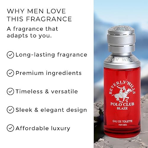Miniatura 4 de Beverly Hills Polo Club BLAZE - Colonia para hombre con notas de cedro y albahaca - Aroma de fragancia fresca y elegante - Eau De Toilette Spray