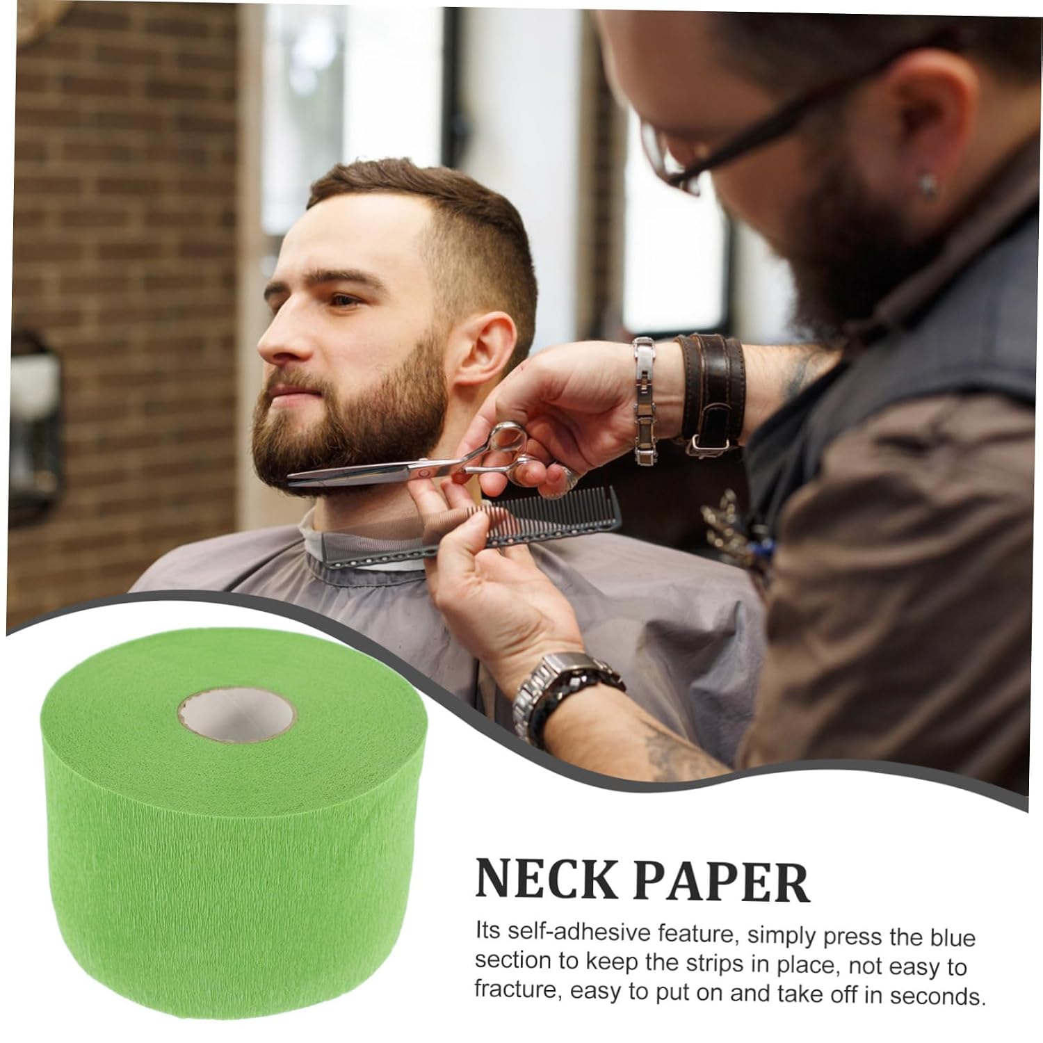 Didiseaon 5rolls Hair Cut Cape Neck Salon Hair Collars Hairdressing Accessories Neck Covering Paper Spa Massage Makeup Supplies Random Color