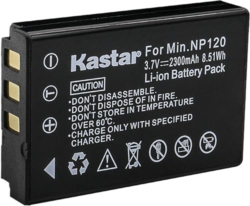 Kastar Paquete de 1 batería recargable de repuesto para batería Minolta NP-120 NP120, Minolta MN35Z 20MP 35X Bridge Digital Camera