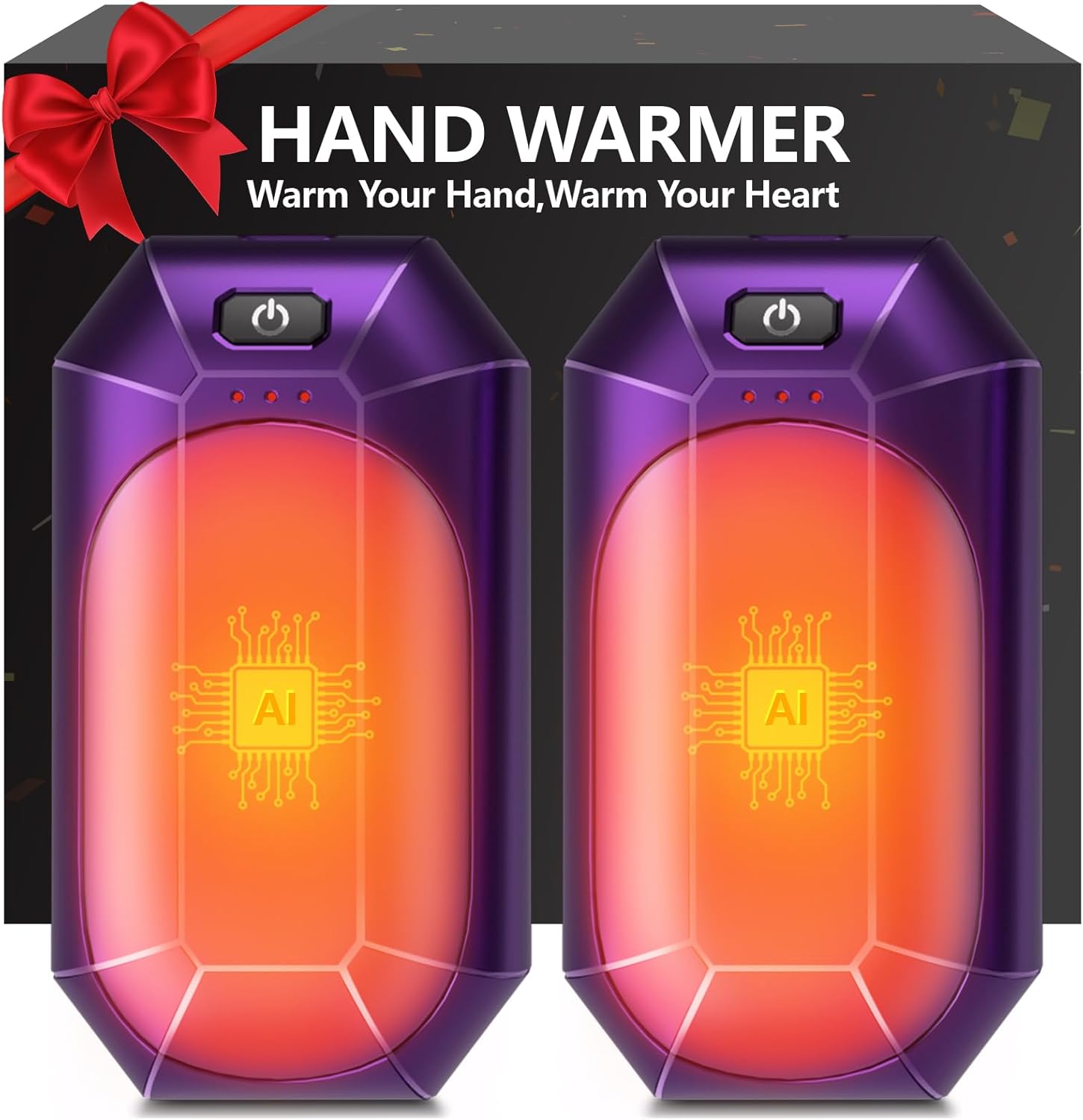 AI Hand Warmers Rechargeable 2 Pack,Portable Electric Hand