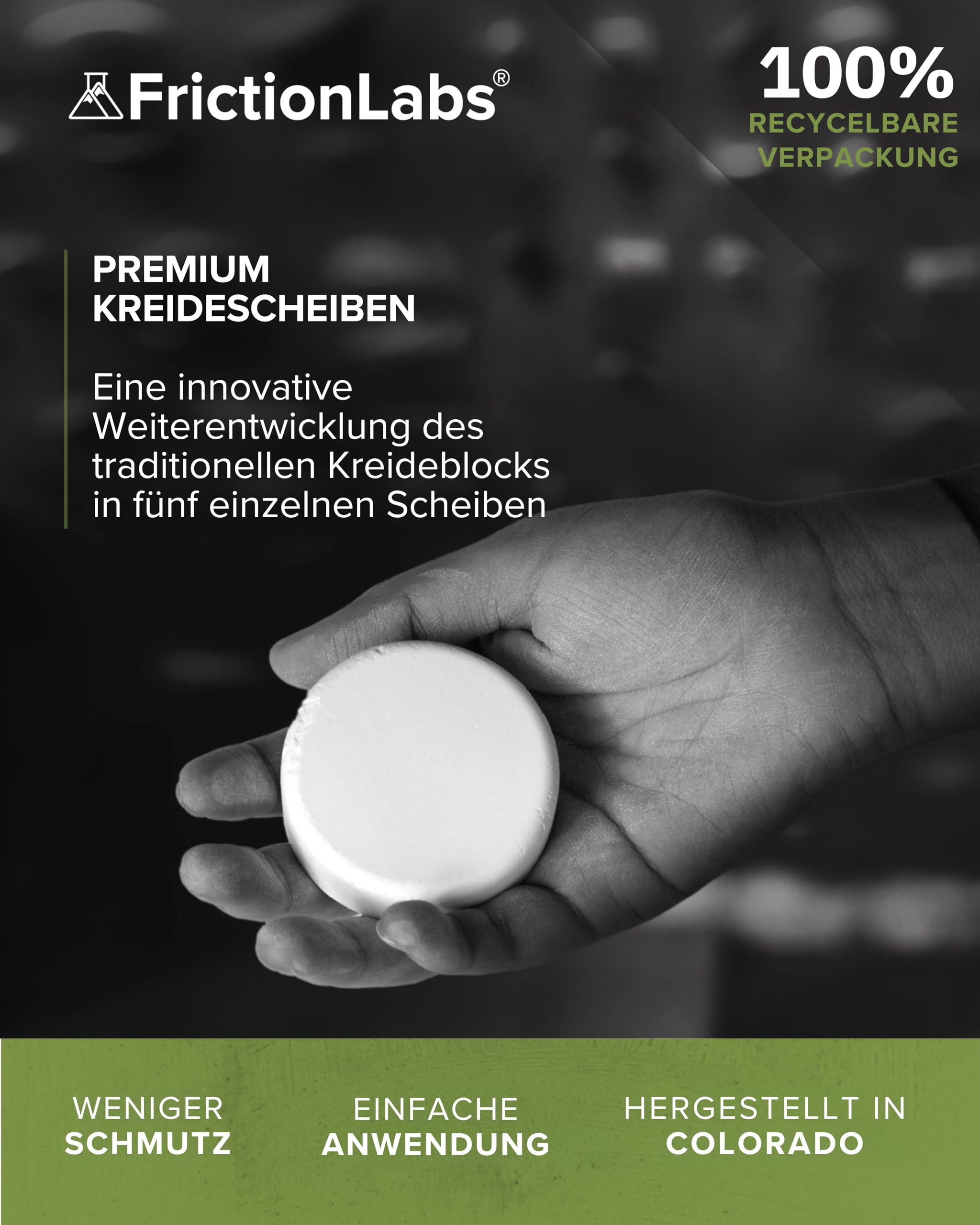 Friction Labs Gym Chalk - Magic Ball, PRO Ball (Chalk Bag Socke) oder Discs | Ungiftige Kletterkreide für Bouldern, Gymnastik & mehr