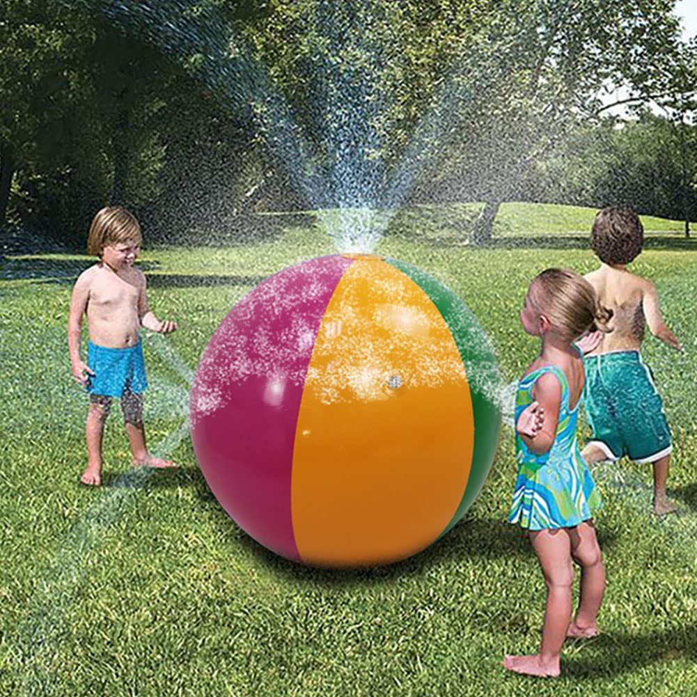 Inflatable Sprinkler for Kids Rainbow Balloon Water Spry Toys 23.6" Outdoor Water Play Sprinkler Toy Water Summer Toys Fun Gifts for Children Ages 3 4 5 6 Years and Up