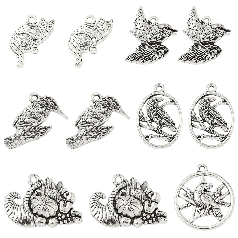 Alliage vintage antique pour ces 48 breloques d'Halloween SUNNYCLUE