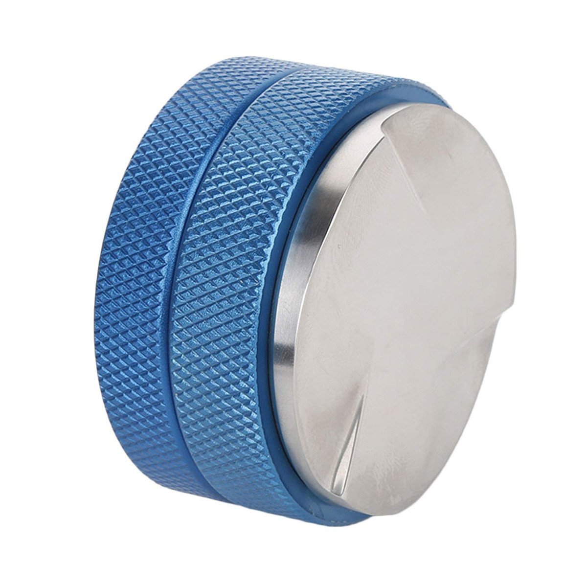 Coffee Distributor/Leveler Tool-New 3 Leaf Clover Base Palm Tampers Coffee Leveler Macaroon Tamper Proof for Espresso Coffee Grounds - 58mm (blue)