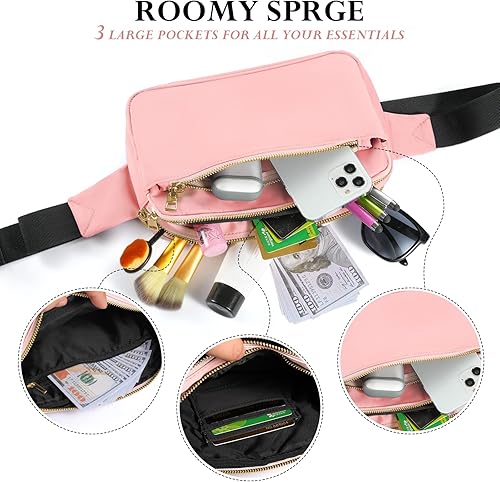 Miniatura 3 de CXWMZY Riñoneras para mujeres y hombres, riñoneras con múltiples bolsillos, gran capacidad, linda riñonera casual para Disney, viajes, compras,