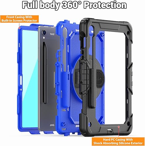 Miniatura 66 de SEYMAC Funda para Samsung Galaxy Tab S10 Lite/S10 FE/ S9 FE/ S9 5G (10.9''/11''), resistente a prueba de golpes con protector de pantalla, soporte