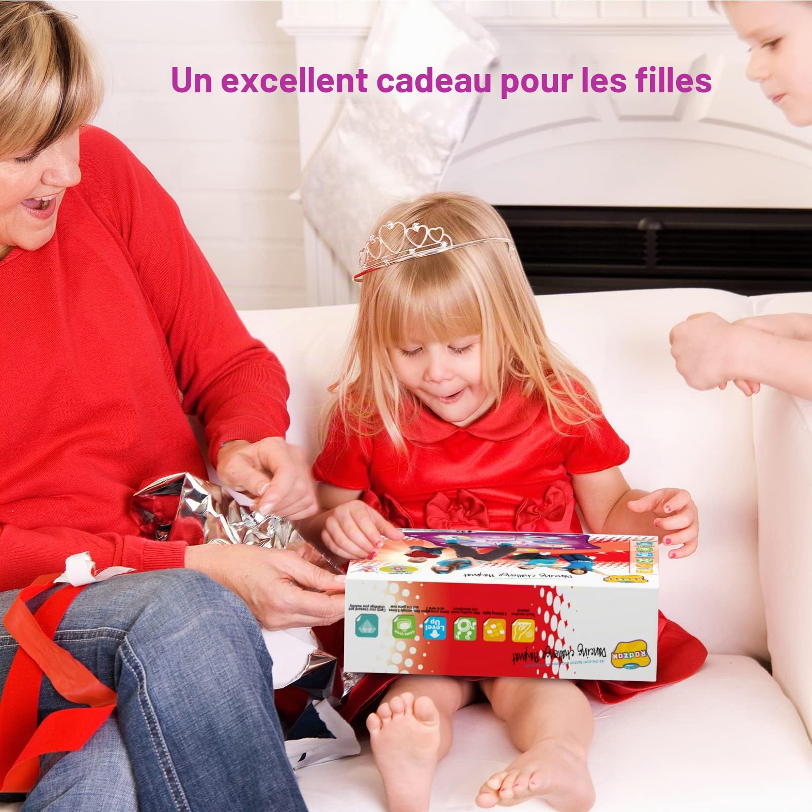 Rodzon Tapis de Danse Musical Enfants 3-8 Ans, avec Affichage LED, Création de Chansons et Musique Intégrée, Cadeau Anniversaire Noël Garçons Filles