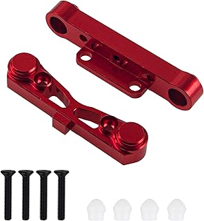 ShareGoo Rear Lower Suspension Mount Fixing Arm Compatible with Arrma Kraton Typhon Senton Talion 1/8 RC Car Upgrade Parts (Red)