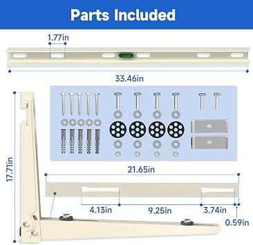 Mini Split Wall Mounting Bracket,Max 550 LBS Split Air Conditioner Units | Mini Outside Split System Mount Condenser Bracket for 7000 9000 12000 18000 24000 30000 36000 BTU
