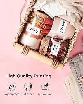 Nelko Genuine 2.25 x 1.25 Direct Thermal Labels, Barcode Labels Compatible with Nelko PL70E Label Printers, Self-Adhesive Labels, Barcode Stickers, White/1000 Labels (Commercial Grade)
