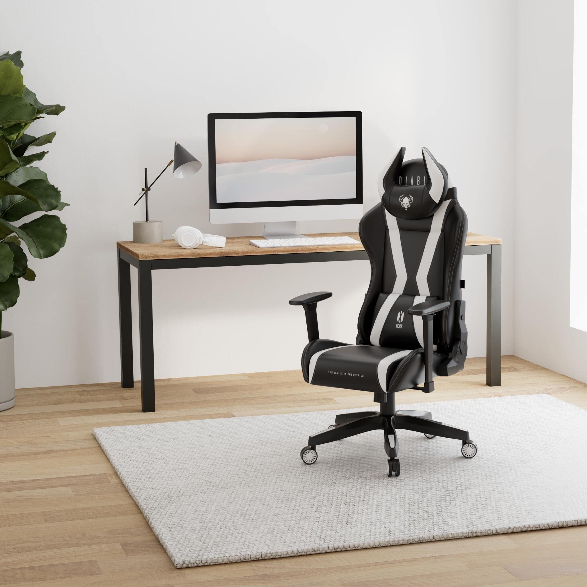 Diablo X-Horn Gaming Bürostuhl - 3D-Armstützen, ernsthaft bequem, Ledergürtel - Dettaglio