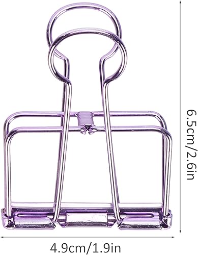 Miniatura 20 de 16 clips plegables de alambre de hierro, abrazaderas de papel estacionario, clips de metal huecos, clip de esqueleto de agarre fuerte