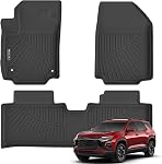 Floor Mats for CRV 2023 2024 2025 2026 (Include Hybrid) All Weather Protection TPE Rubber Floor Liners for CRV 2025 Accessories Mats, Odorless Anti-Slip, 1st & 2nd Row Full Set, Black