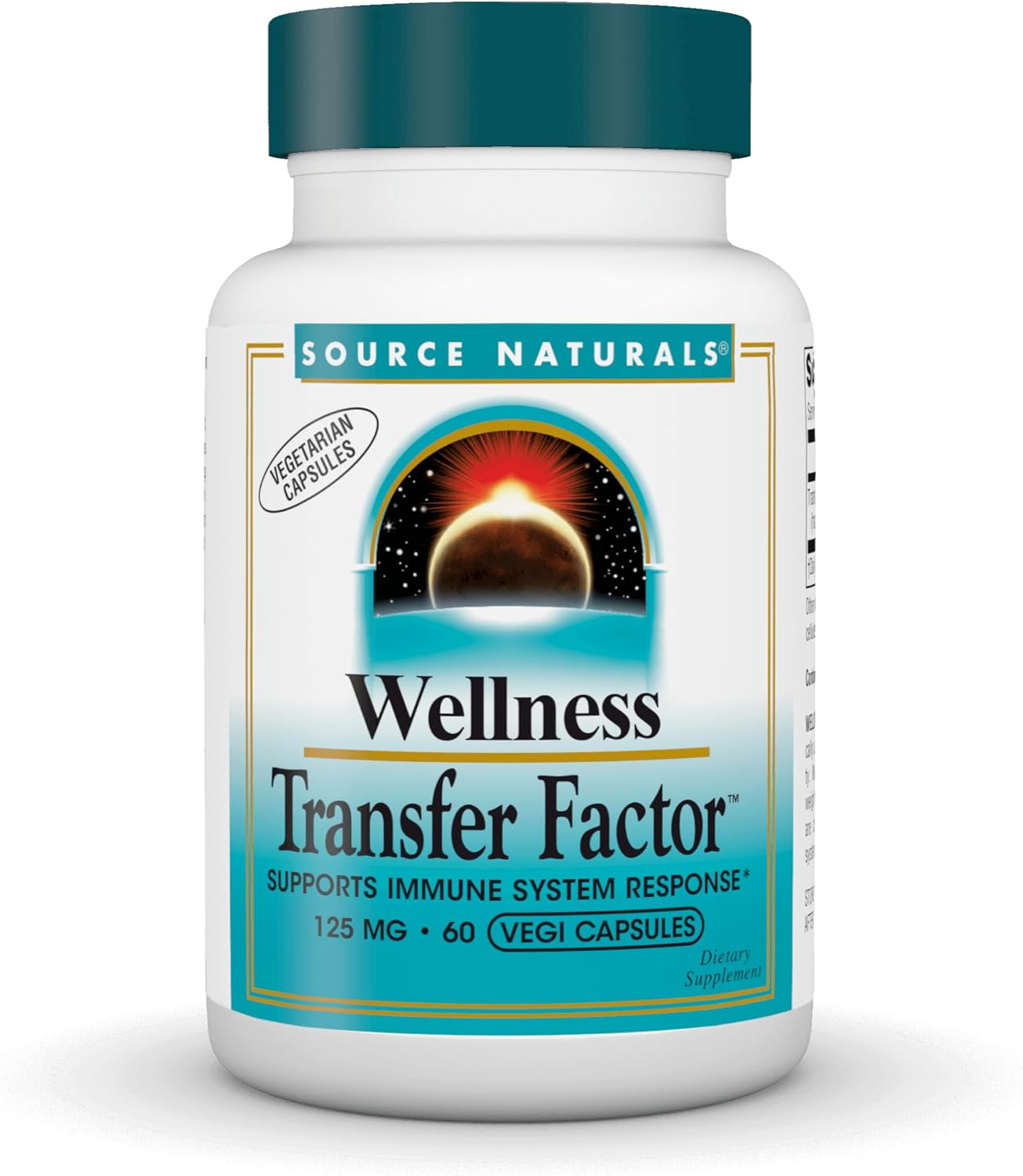 Source Naturals Wellness Transfer Factor, Supports Immune System Response* 125 mg - 60 Vegetarian Capsules