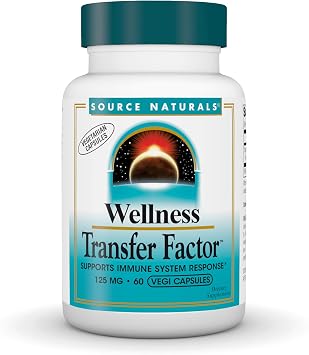 Source Naturals Wellness Transfer Factor, Supports Immune System Response* 125 mg - 60 Vegetarian Capsules