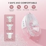 Electric Breast Pump, Wearable Breast Pump Hands Free, 4 Modes & 9 Levels, Portable, Rechargeble, Painless, Low Noise, BPA Free, 17/19/21/24MM Flanges (1 Pack)